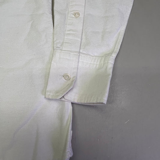 THOME BROWNE 4-Bar Stripe Curved Hem Button Up Shirt Mens Sz 2 White (Pre-Owned)