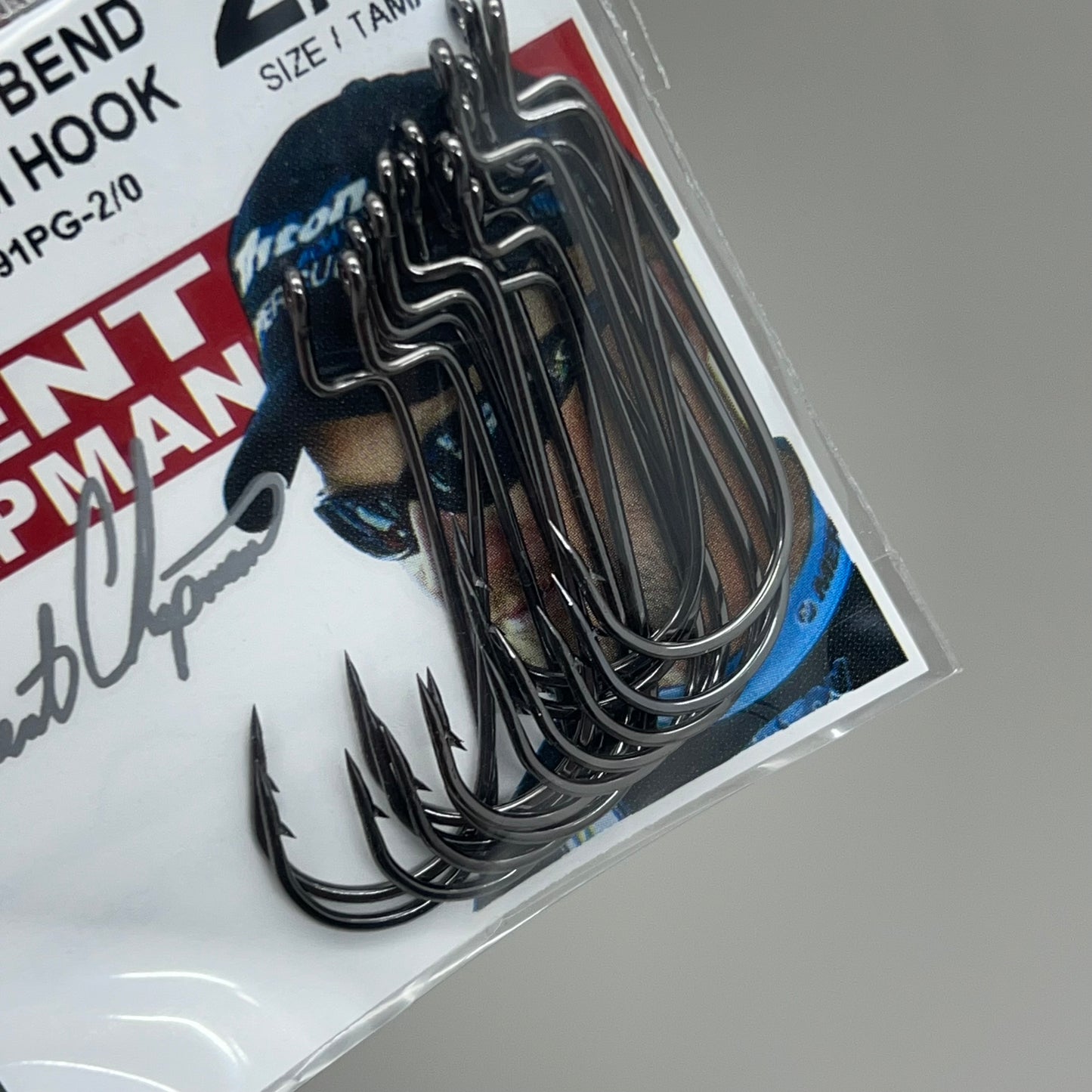 EAGLE CLAW (5 PACK) Round Bend Worm Hook Platinum Black #2/0 15pc LPS091PG-2/0