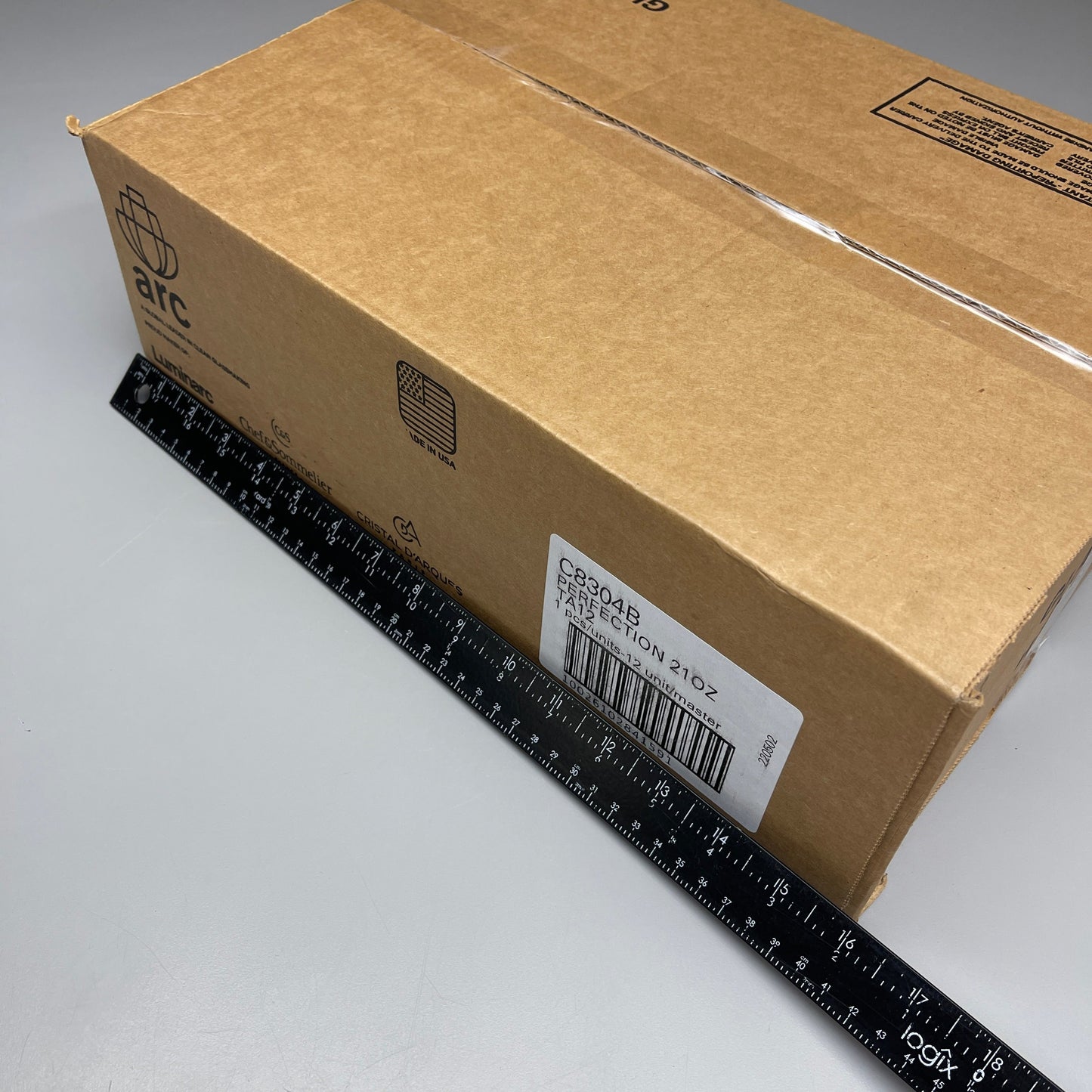 ZA@ ARCOROC (12 PACK) Perfection Stemless Wine Glass 21 oz Clear, Made in USA! C8304 B