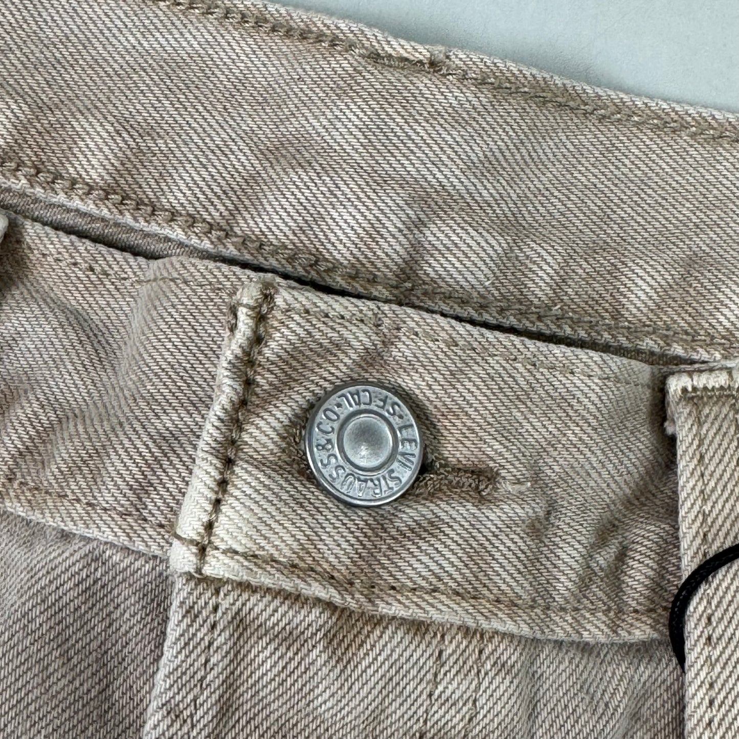 LEVIS 501 Original High Rise Straight Leg Jeans Women's Sz 32x30 Tan 125010525