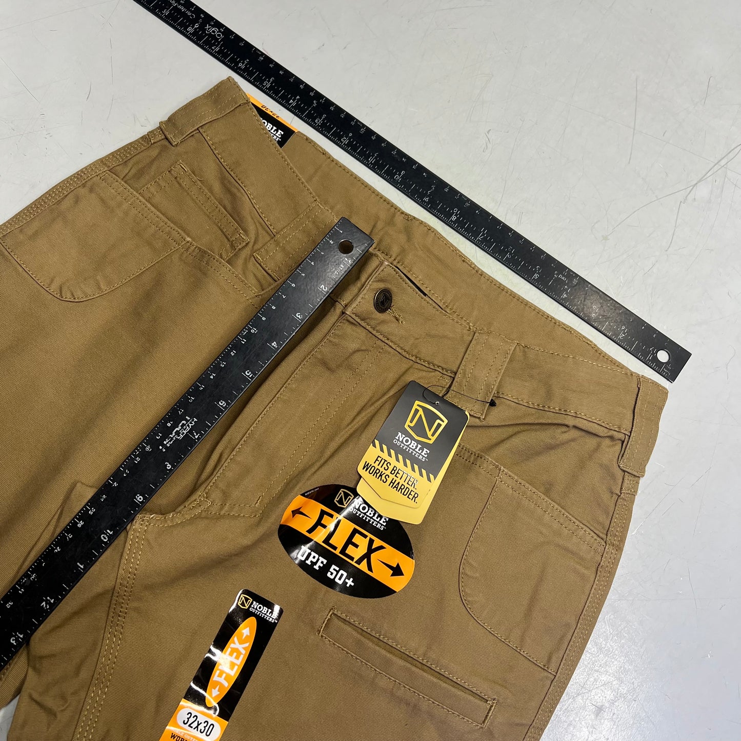 NOBLE OUTFITTERS Flex Stretch Canvas Work Pant Men's Sz 32x30 Coyote 18425