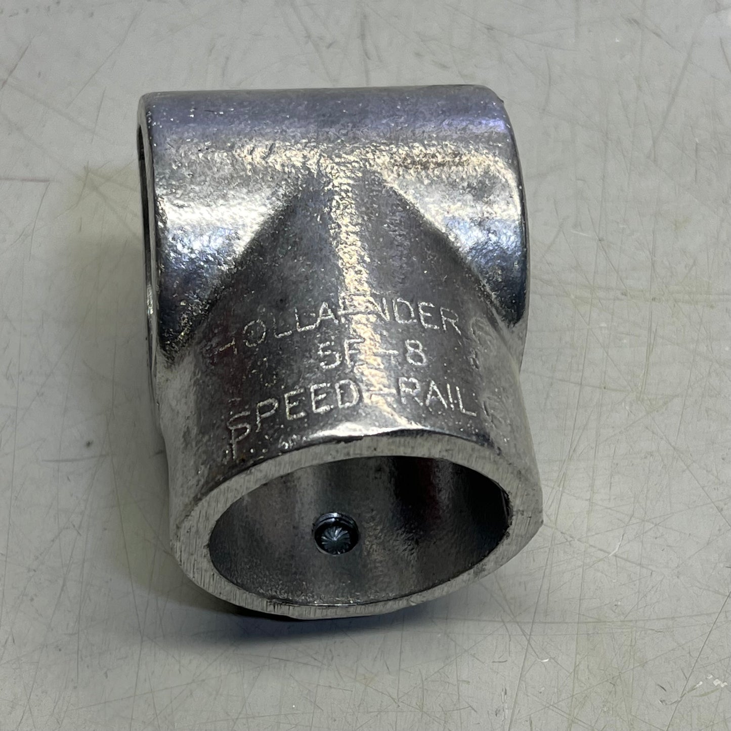 HOLLAENDER Aluminum Lightweight Structural Fitting Tee-E 1-1/2"  Chrome 5E 8