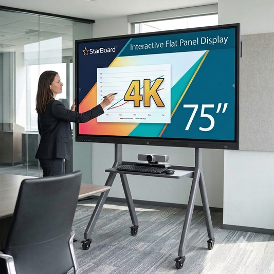 STARBOARD 75" 4K Interactive Flat Panel Display TE-QS1M-75