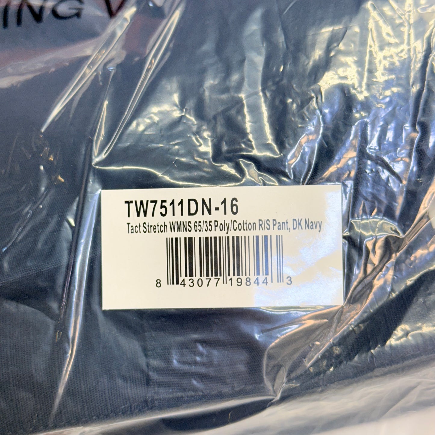 TACT SQUAD Tact Stretch Mini Ripstop Trouser Poly/Cotton Men's Sz 16 Dk Navy T7511