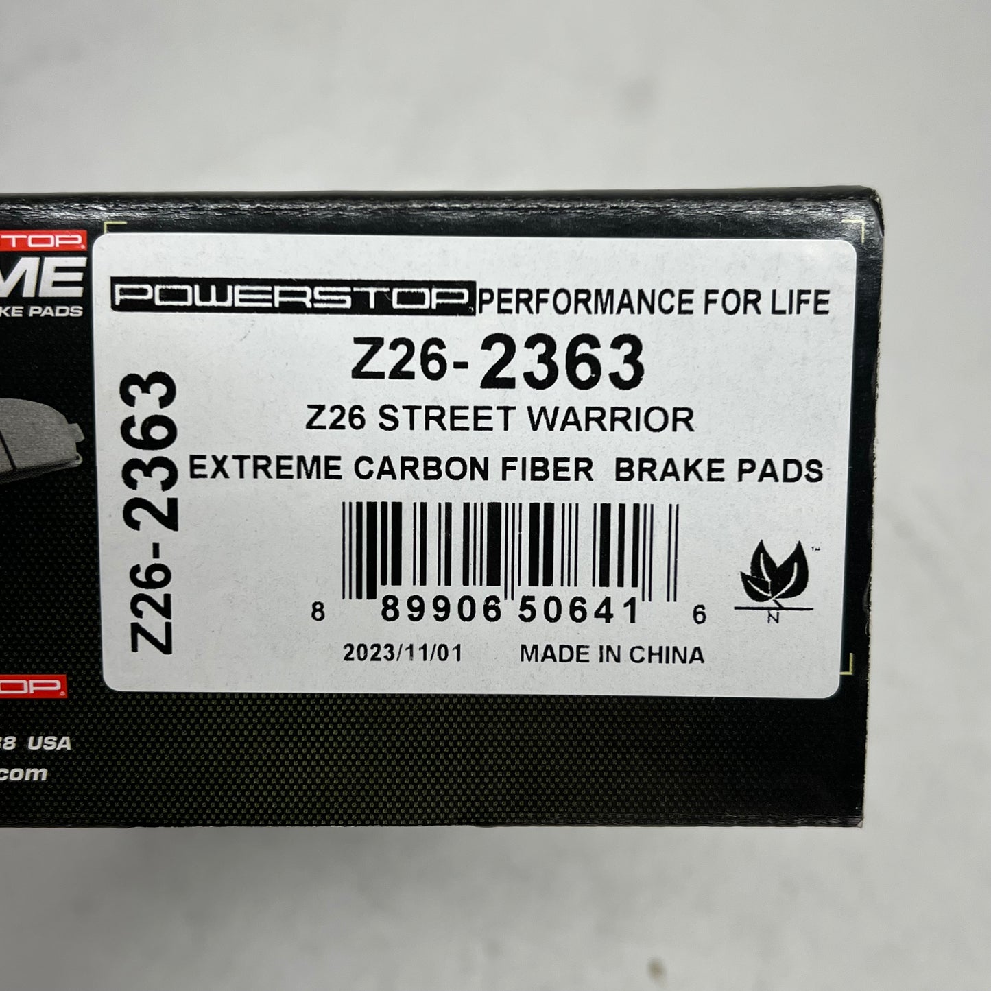 POWER STOP Street Performance Carbon Fiber Ceramic Brake Pads Z26-2363