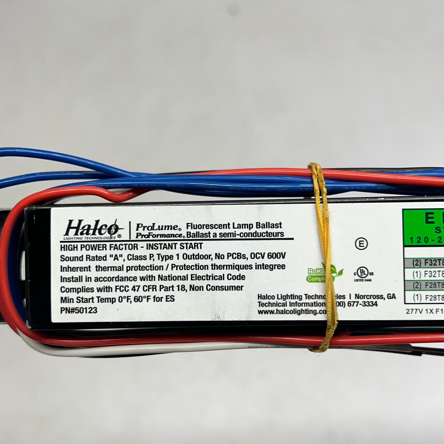 HALCO Prolume Fluorescent Lamp Ballast Instant Start EP232IS/MV/HE (As-Is)