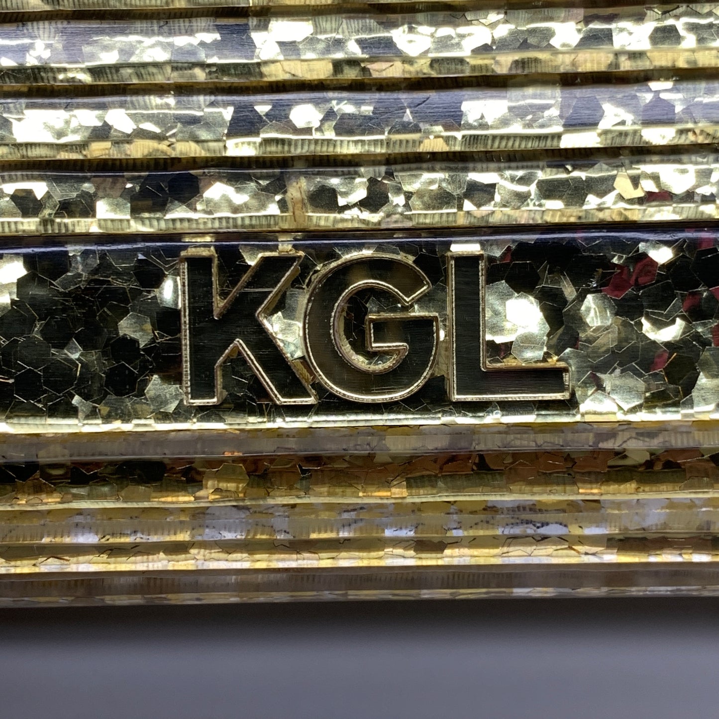 KURT GEIGER Kensington Party Eagle Clutch Drench Bag 8.5" x 6" Gold 8764061979 New
