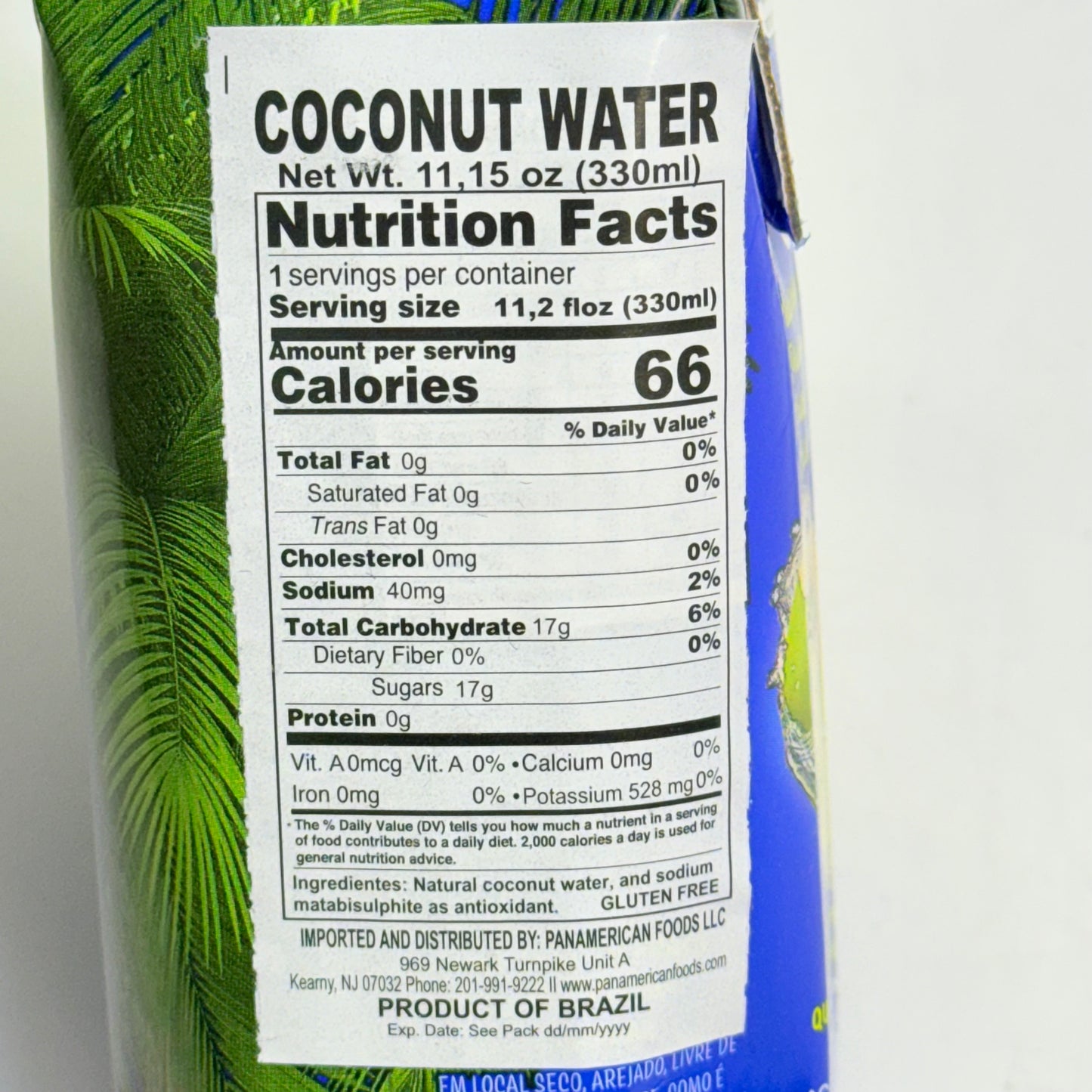 SOCOCO (12 PACK) Agua De Coco Integral 100% Coco Brasileiro 11.2 oz (330 ml)