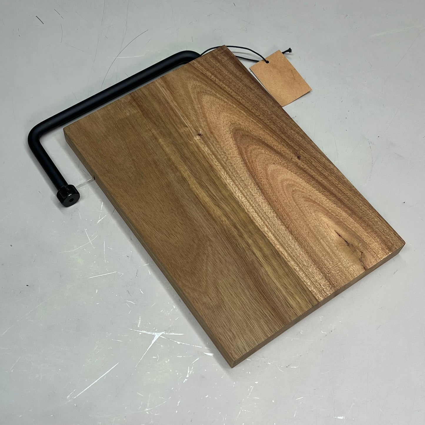 CREATIVE CO-OP Acacia Wood & Stainless Steel Cheese Slicer 10-3/4x7-1/2" DF8870