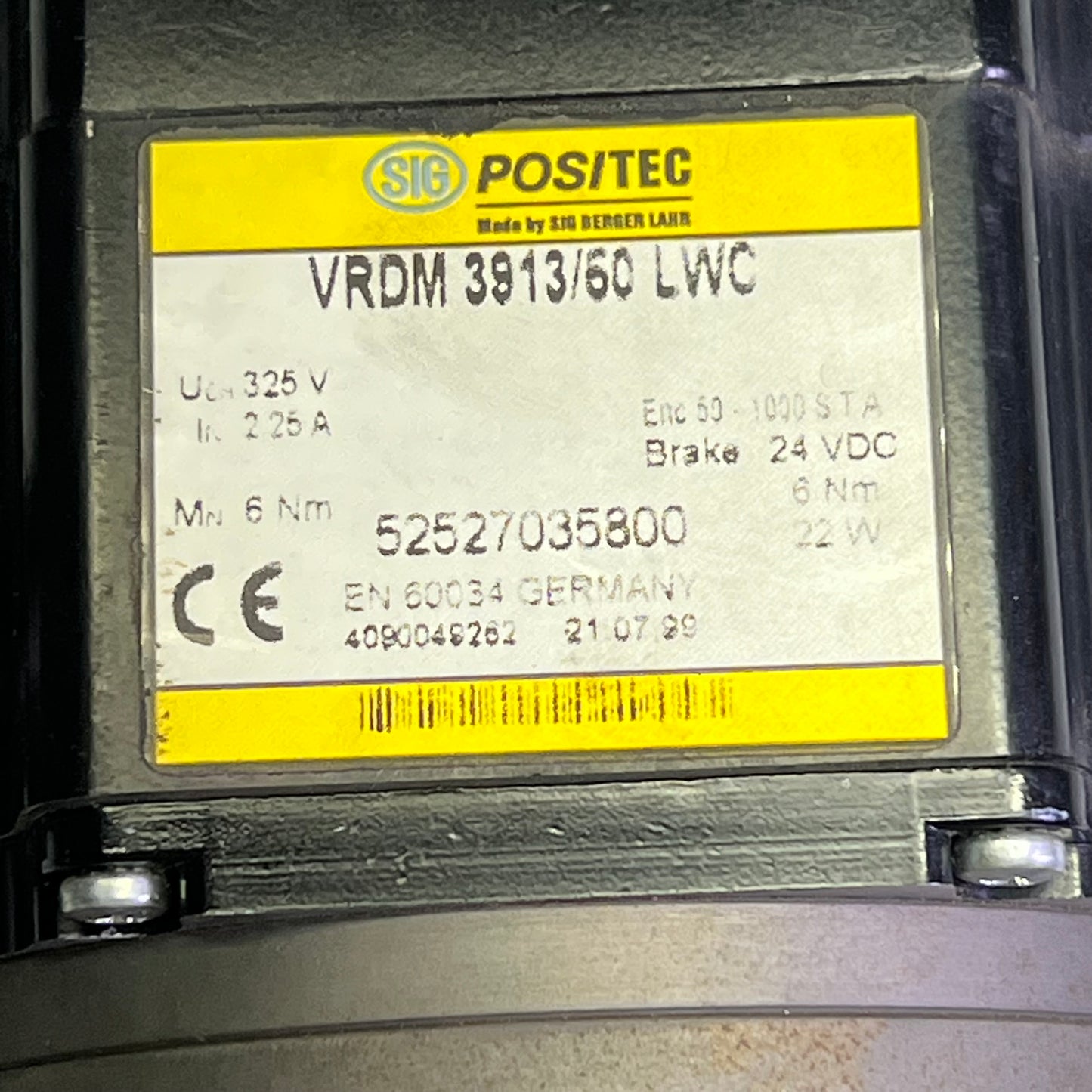 BERGER LAHR VRDM3913/50LWC 3 Phase Stepping Motor & Cable 265.117 524270354000