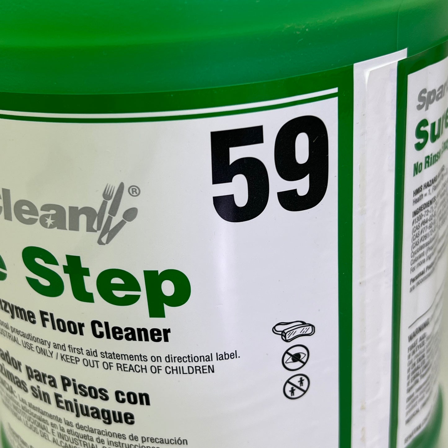 SPARTAN Sparclean Sure Step No Rinse Enzyme Floor Cleaner 1 Gal Green 59