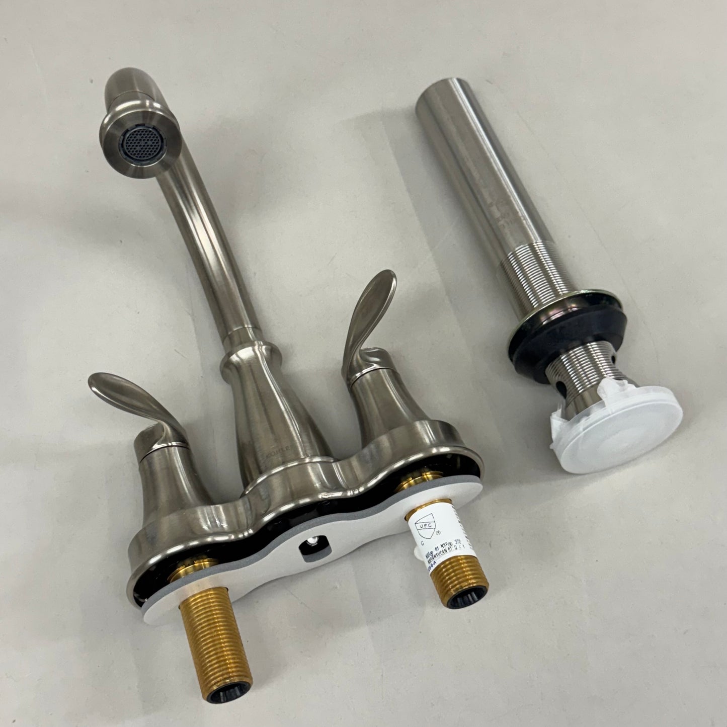 KOHLER Bellera Centerset Lay Faucet Vibrant Brushed Nickel 27378-4-BN (New Other)