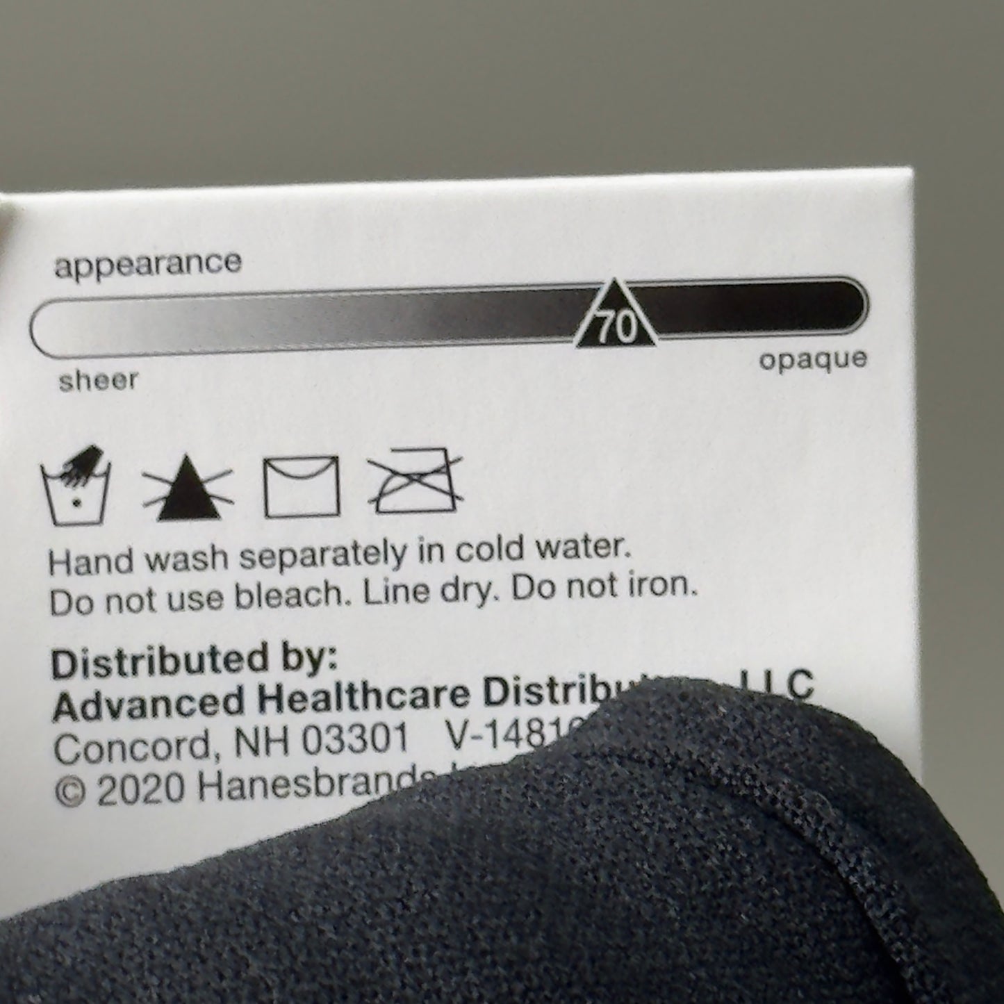 HANES (3 PACK) Essential Opaque Shaper Tights Control Top Women's Sz L/XL Black