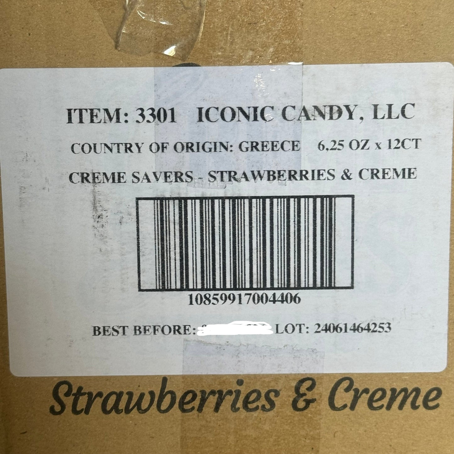 ICONIC CANDY 12PK! Hard Candy Creme Savers Strawberries & Creme 6.25 oz BB 10/26