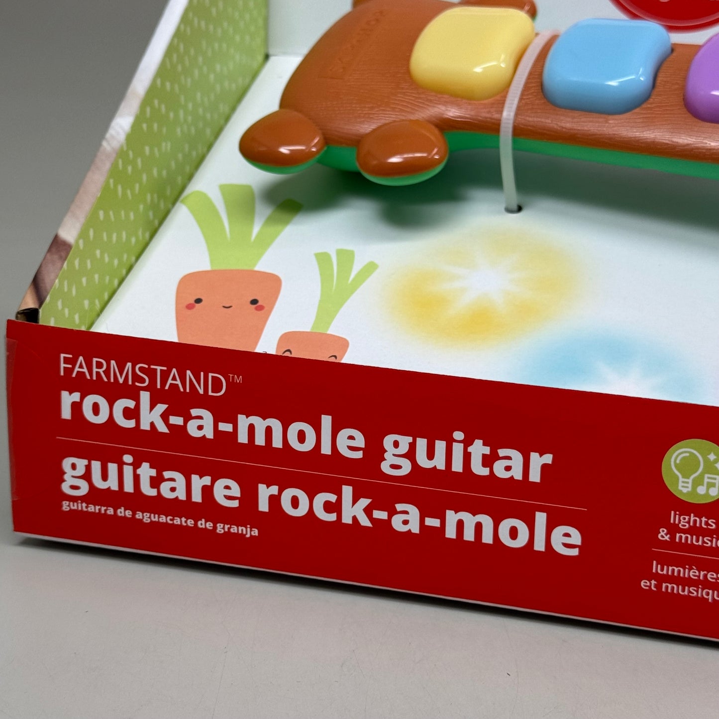 SKIP HOP Baby Musical Toy Farmstand Avocado Rock-A-Mole Guitar Ages 6m+ 305409