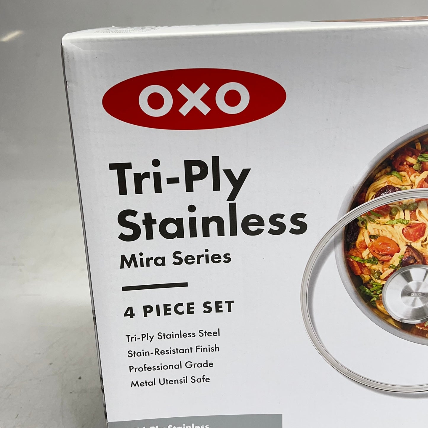 OXO Stainless Steel Mira Series Sauce Pans W/ Lid 1.7qt & 3.3qt CC005891-001