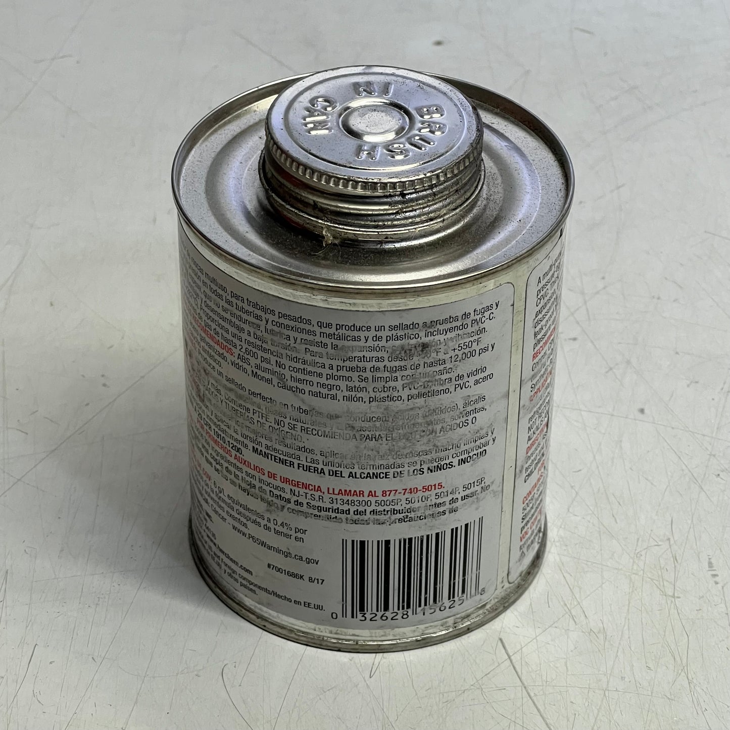 HERCULES REAL-TUFF PTFE Paste Thread Sealant Leak-Proof Joints 16 Oz White 15625