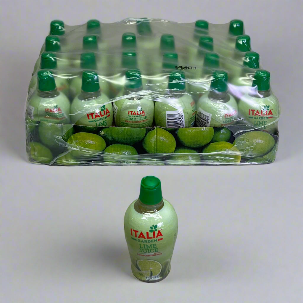 ITALIA (24 PACK) Garden Lime Juice From Concentrate 4 Fl Oz 24 Servings BB 12/25