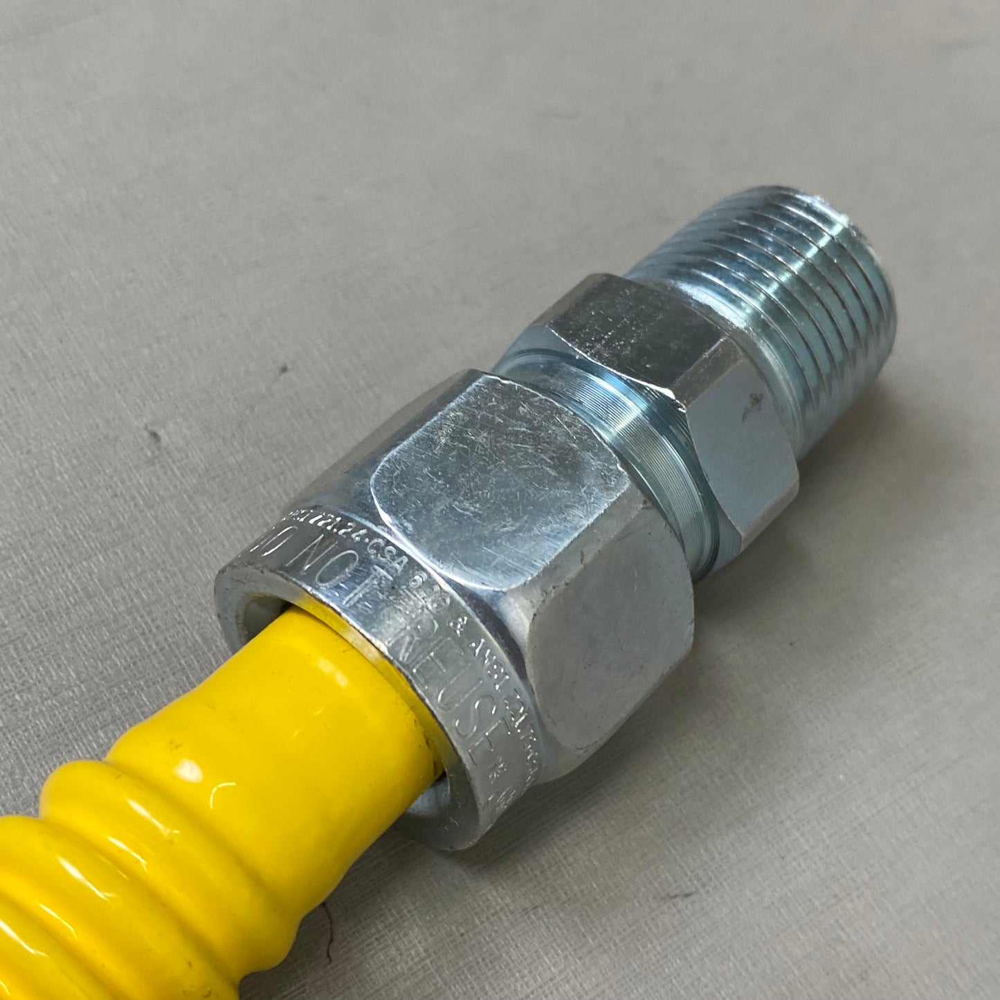 BRASSCRAFT ProCoated Stainless Steel Gas Connector 5/8"ODX1.2"IDx12" Yellow CSSC54