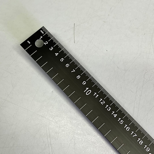 LANCE  Metal Bottom Edge Metric Ruler Dual Direction Marking 100cm Black