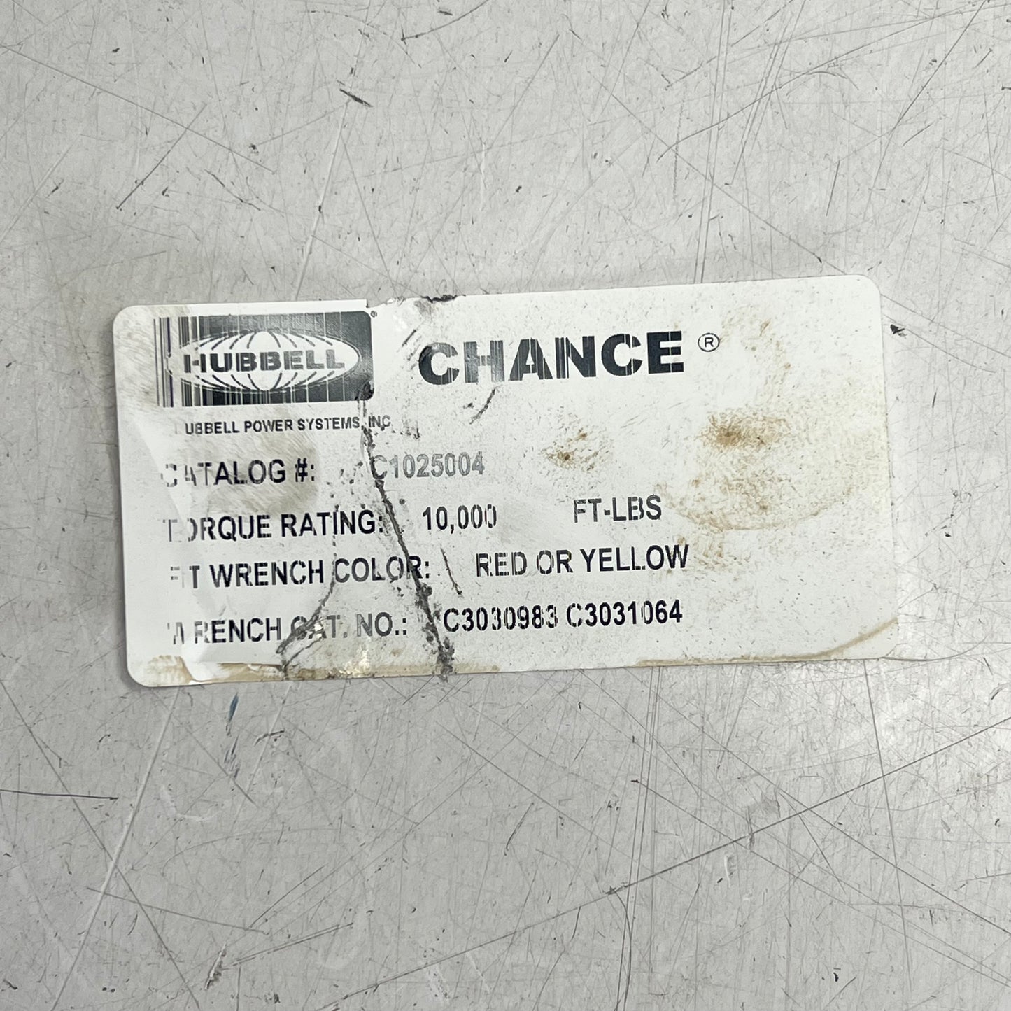 HUBBELL Chance Anchor Tough One  8" 10,000 ft/lb 1" Threads Black C1025004