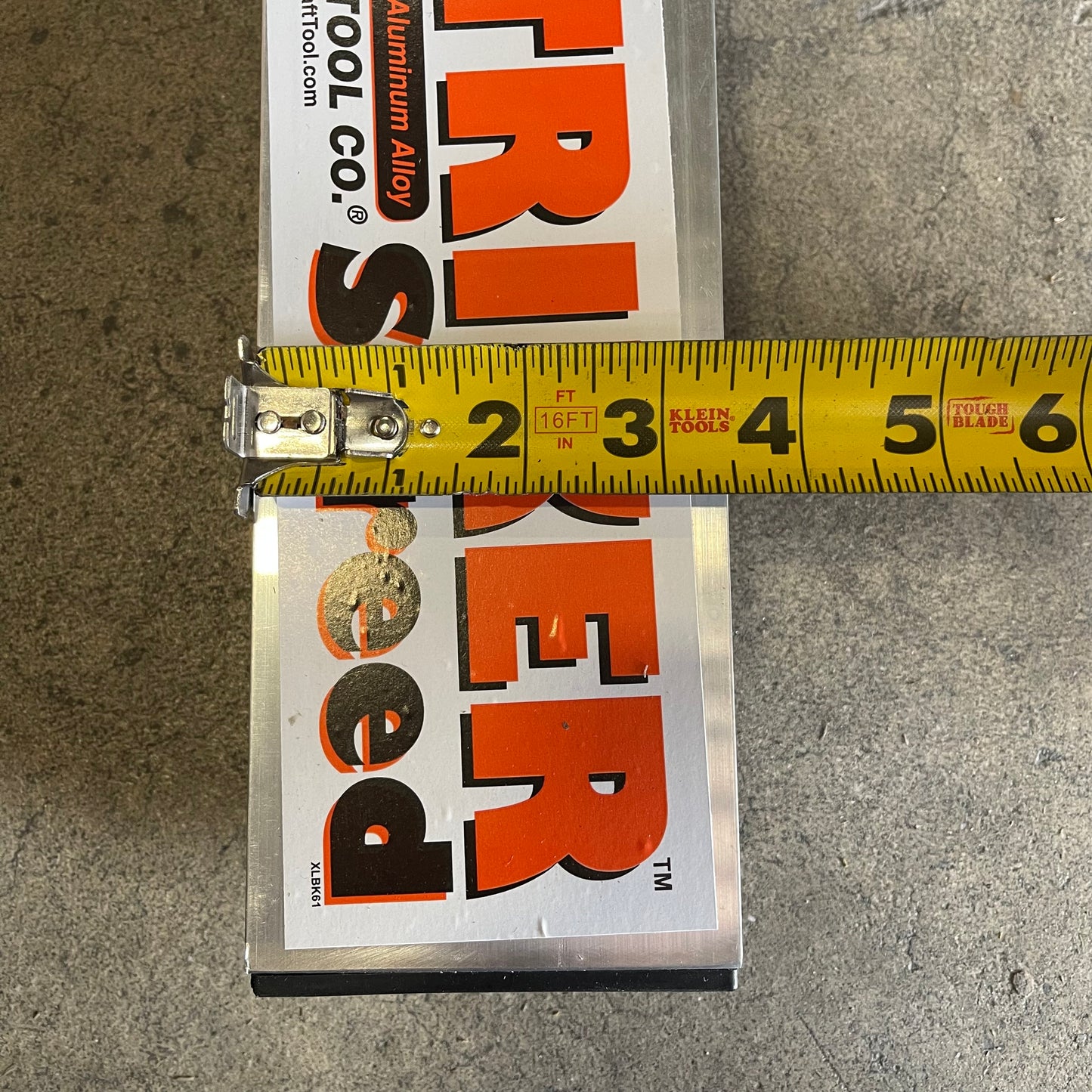 KRAFT TOOL CO. Striker Screed 168”x3-1/2”x1-1/2” ALUMINUM CC612AL