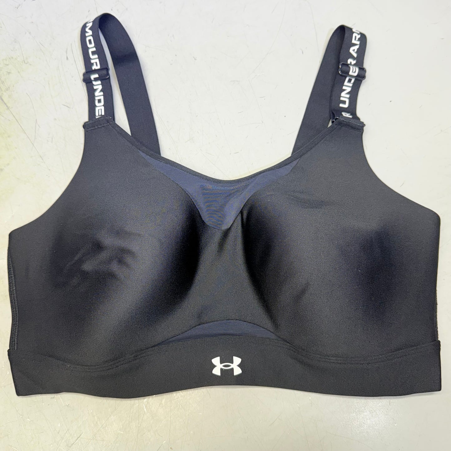 UNDER ARMOUR Infinity 2.0 High Sports Bra Fitted Women's Sz XL Cup(D-DD) Black