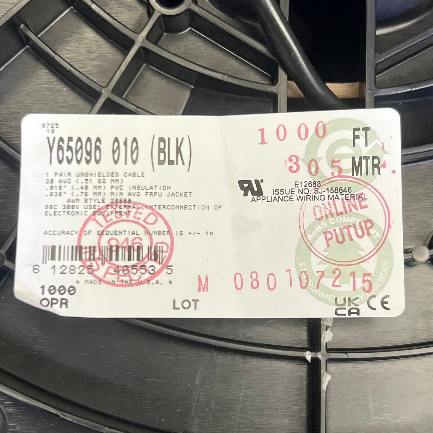 ZA@ BELDEN Unshielded Cable 1000 ft. Y65096010 A