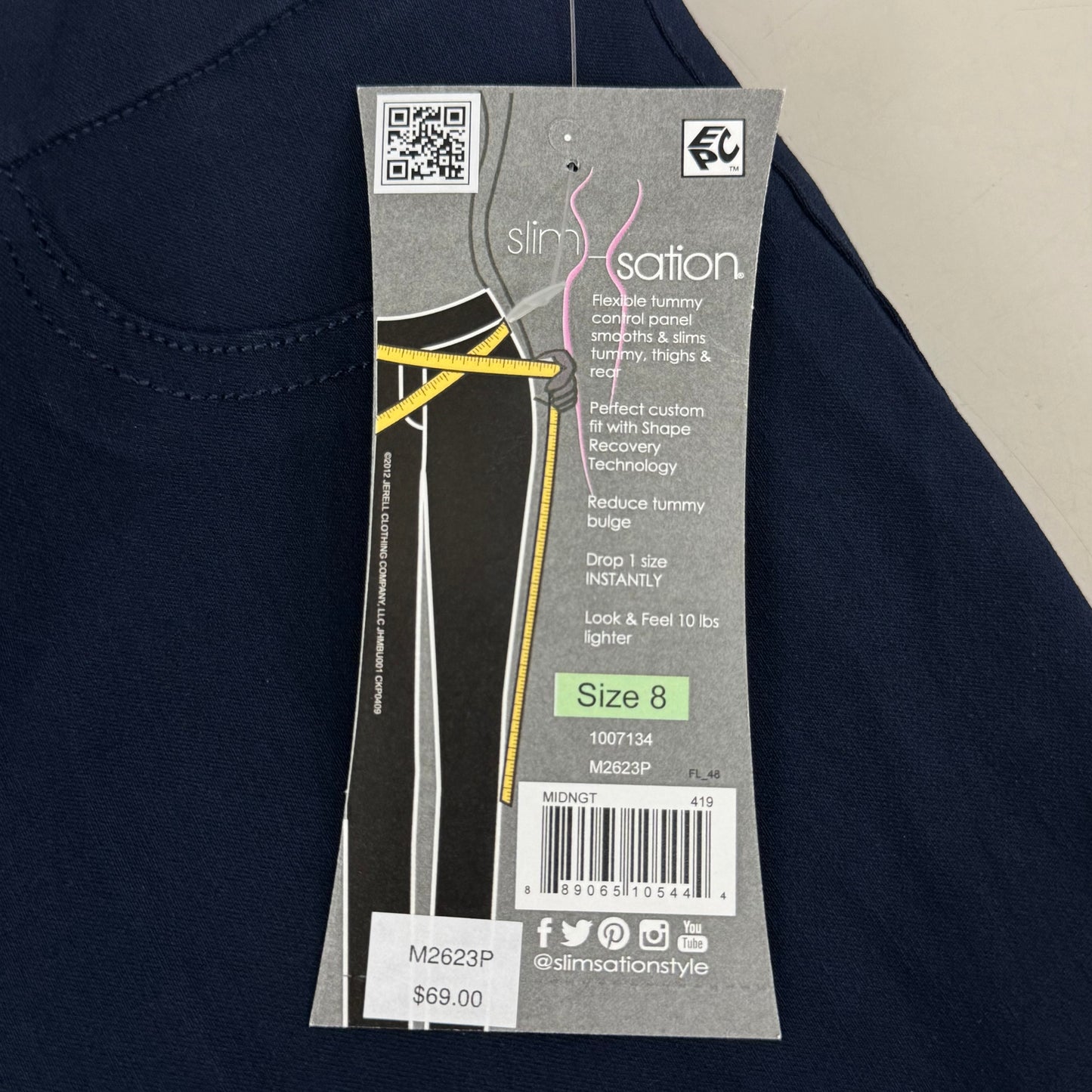 MULTIPLES Ankle Pants Petite Women's Sz 8 Midnight M48716PM