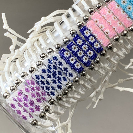 ZA@ UNKOWN BRAND (60 PACK) Miyuki Bead Adjustable Bracelets W/ Display Assorted Designs  16472 A