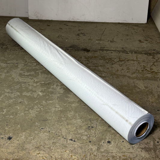 Heavy-Duty Reinforced Tarp Roll 60”W x 600’ White/Blue Waterproof