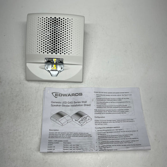 EDWARDS  Combination Wall Speaker Strobe Led  Selectable Wattage White G4SVWF