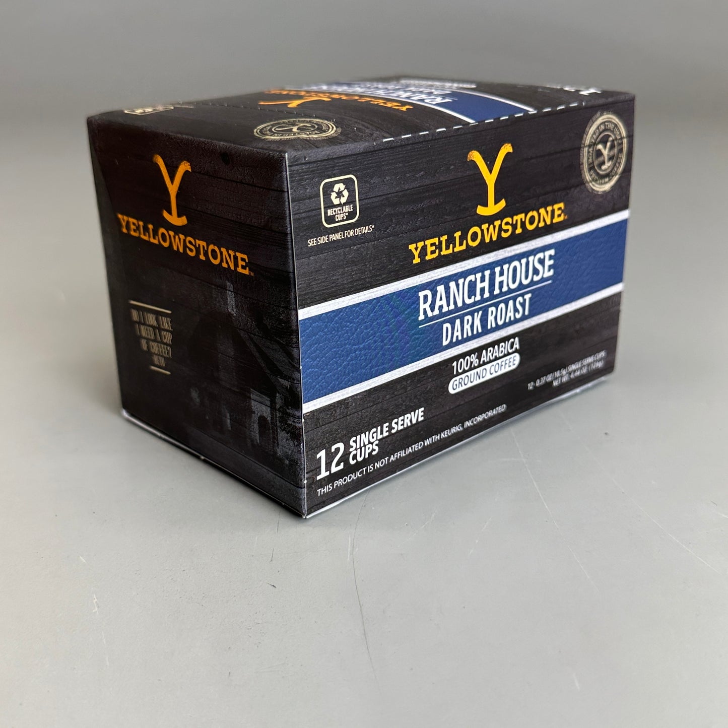 YELLOWSTONE Ranch House Dark Roast Coffee (6 PACK) .37oz Cups MP-69200-02 BB 6/26