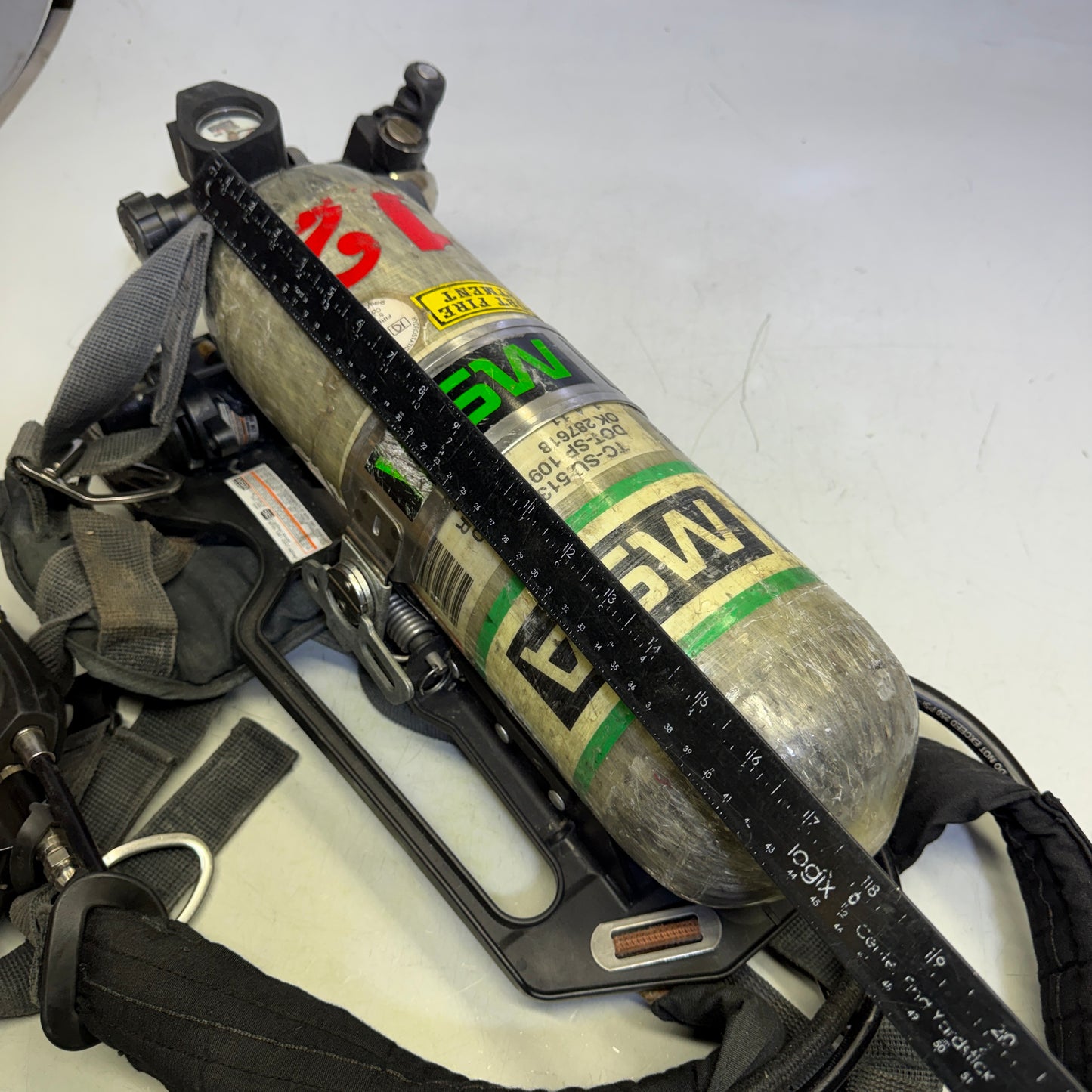 Z@ MSA (*PARTS ONLY*) FireHawk M7 SCBA Air Pack W/ Tank Firefighter Gear (AS-IS)