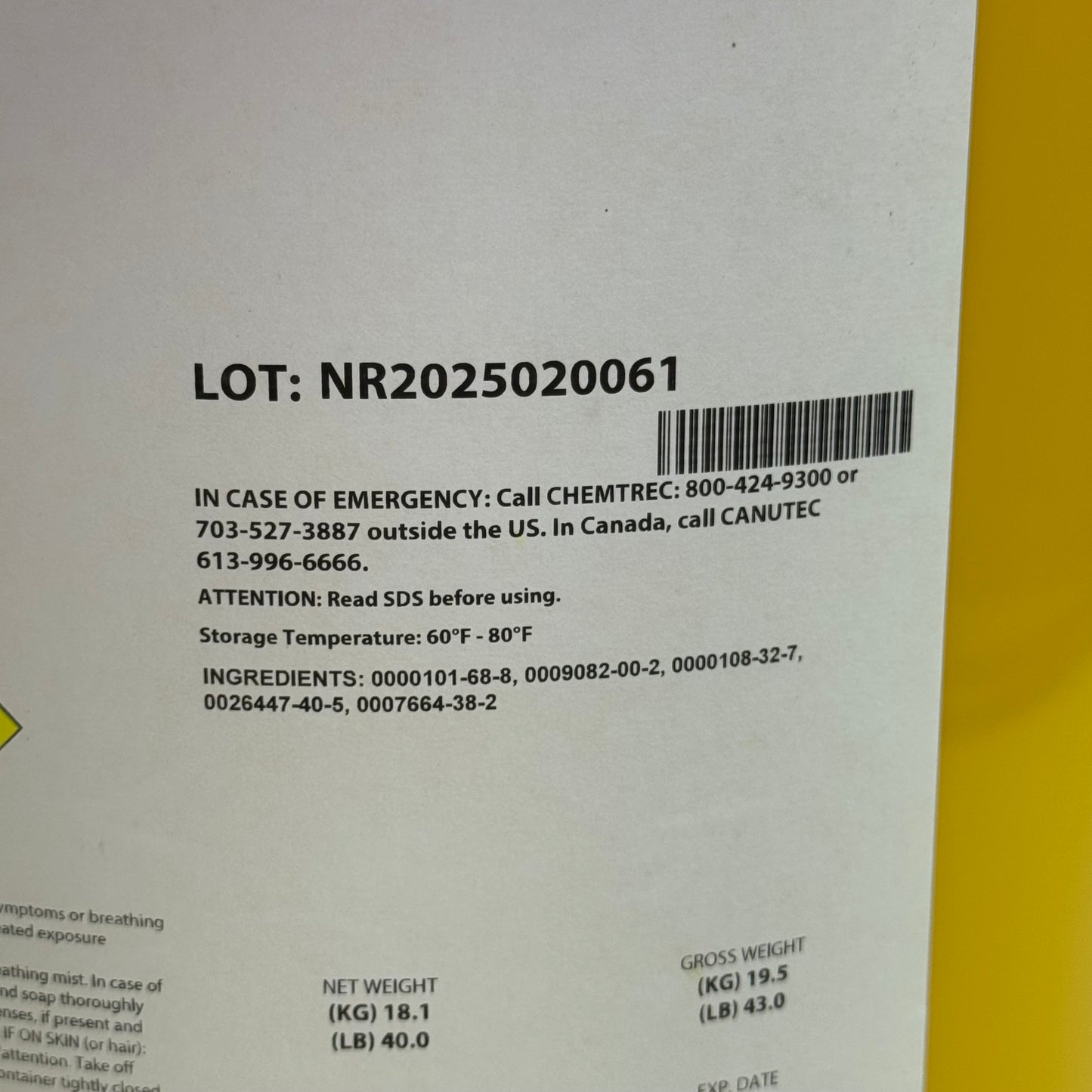 LINEX LINE-X XS-100 ISOCYANATE 40 Lbs BB 02/26