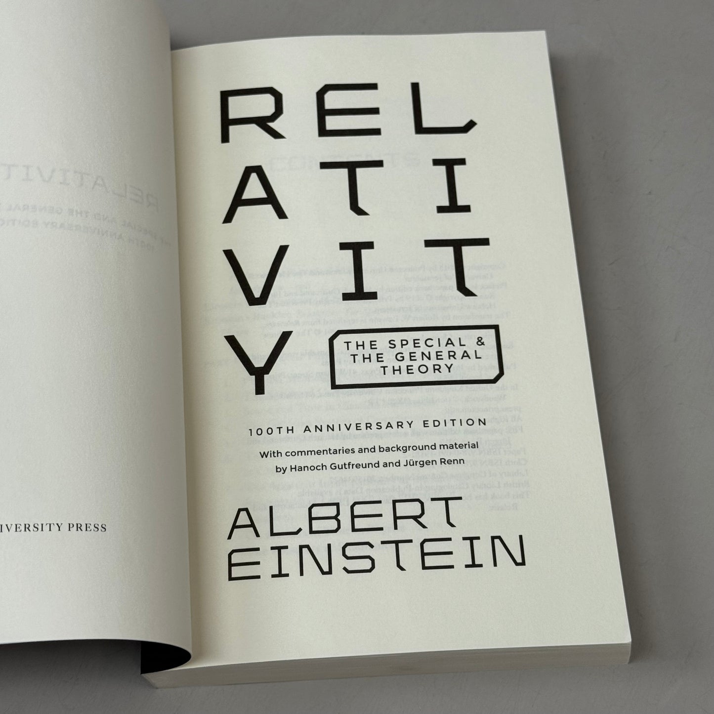 PRINCETON UNIVERSITY PRESS  Relativity Albert Einstein Book 328 Pages