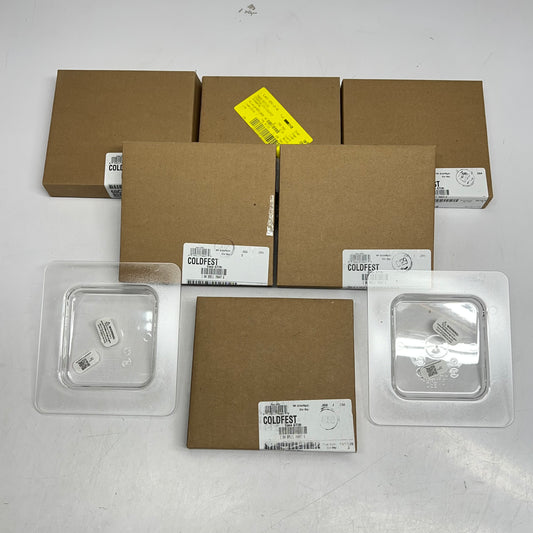 CAMBRO (7 PACK, 2 EACH) Square Cold Fest Flat Pan Lids 1/6 Sz Clear 60CFC135