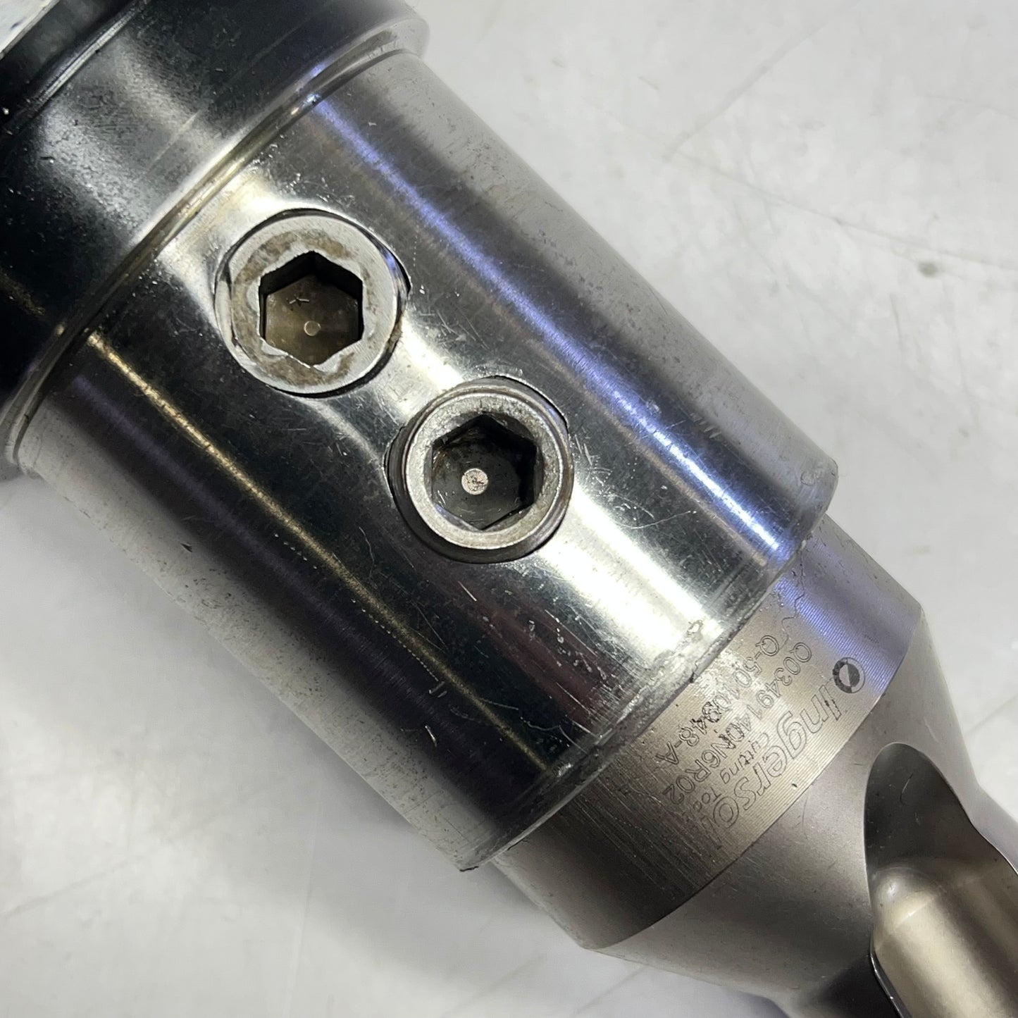 End Mill Tool Holder W/ Ingersoll Quad Drill ~ 1.375" Dia Q0349140N6R02  (Used)