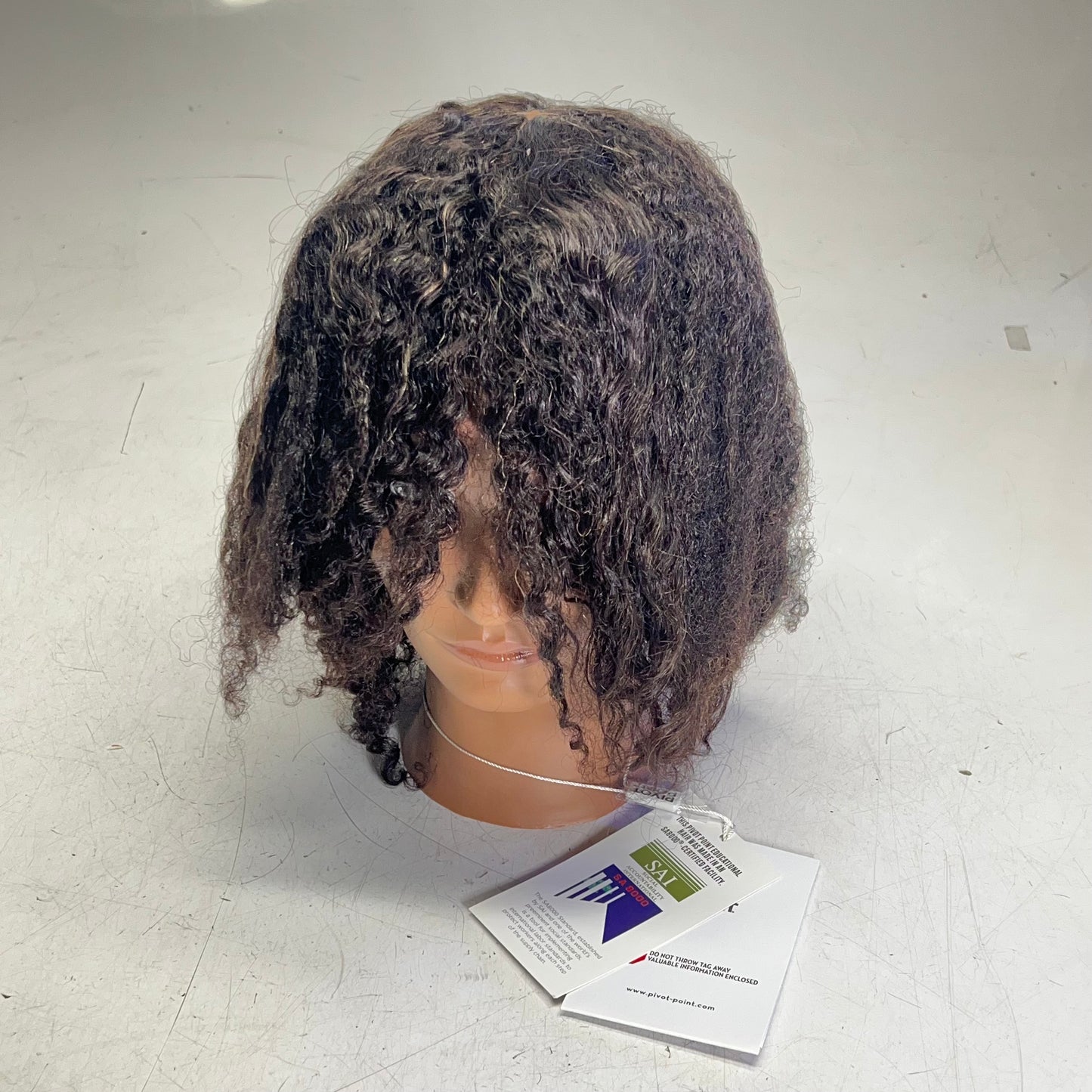 PIVOT POINT  Multi Texture Quad 100% Human Hair Mannequin Black MMMUIDLD-TC-4P