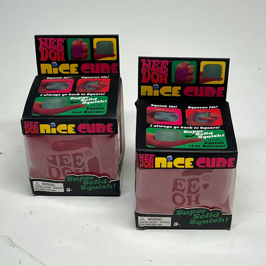 NEE DOH (2 PACK) Nice Cube Super Solid Squish Collectable Pink 24079HY (As-Is)
