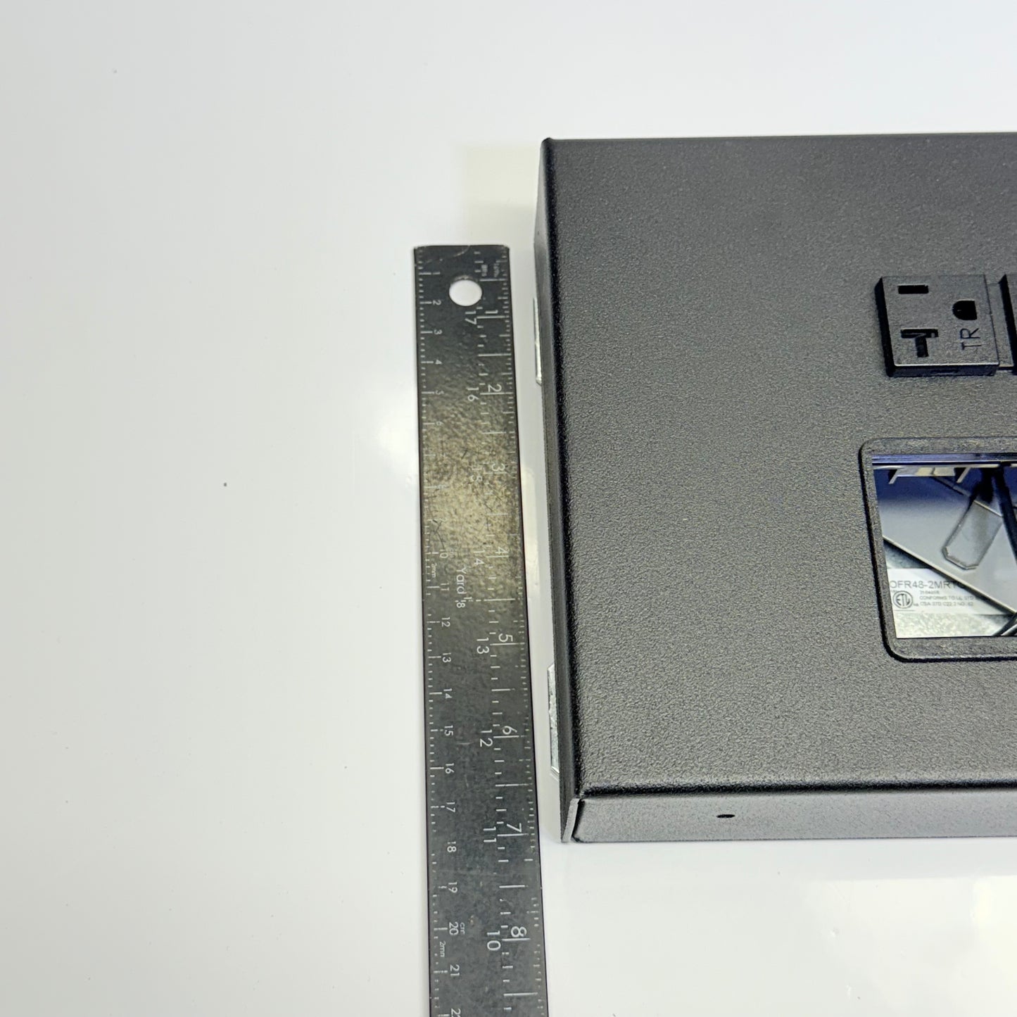 LEGRAND Wiremold OFR48-2MRTC Over Floor 2 Gang Outlet Box Transition Black