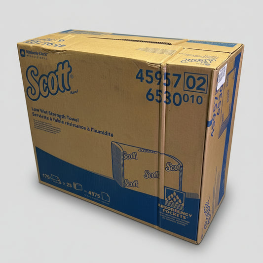 SCOTT (CASE of 4,375 Sheets) Bulk Essential Multifold Paper Towels White 45957