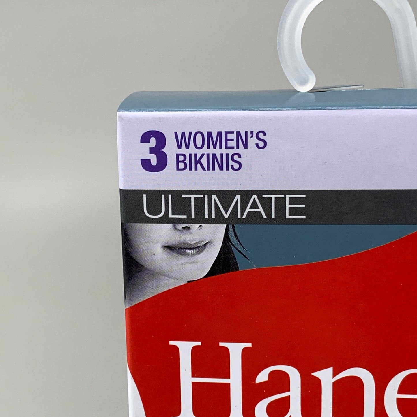 HANES 3 PACK!! Originals Women's Breathable Cotton Bikini Underwear Sz 5/S Black/Heather/Stripe 45OUBK