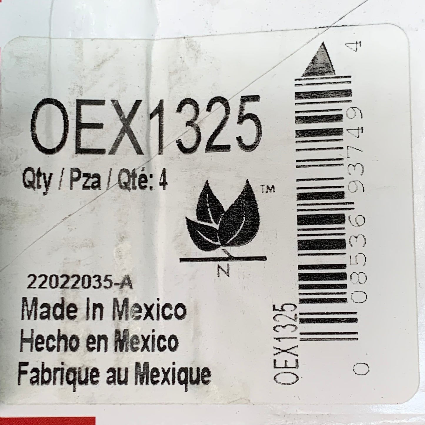 WAGNER OEx Ceramic Disc Brake Pad Set 4 1/2" x 2" Grey OEX1325