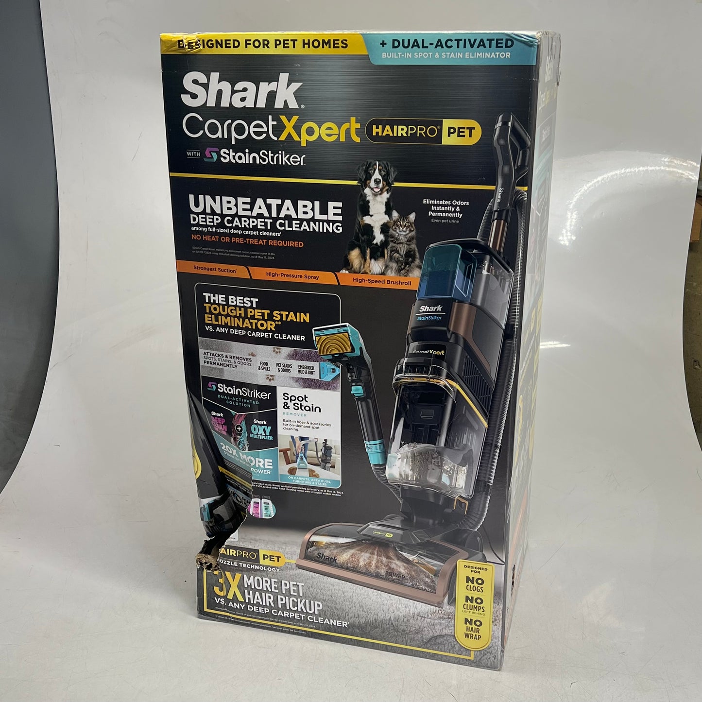 SHARK CarpetXpert HairPro Pet W/ Stain Striker 2-in-1 Deep Carpet Cleaner EX301