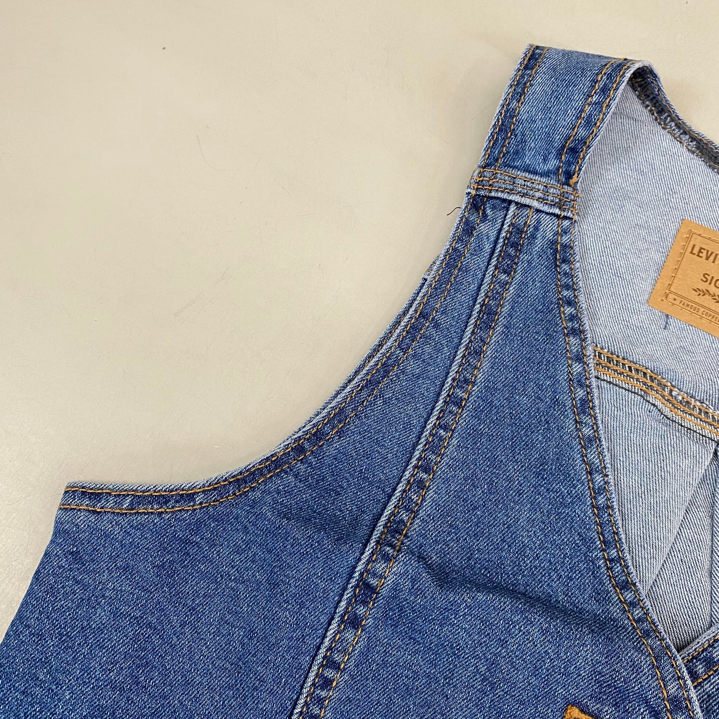 LEVI'S 95' Jean/Denim Cropped Vest Women's Sz XS Blue A91780000