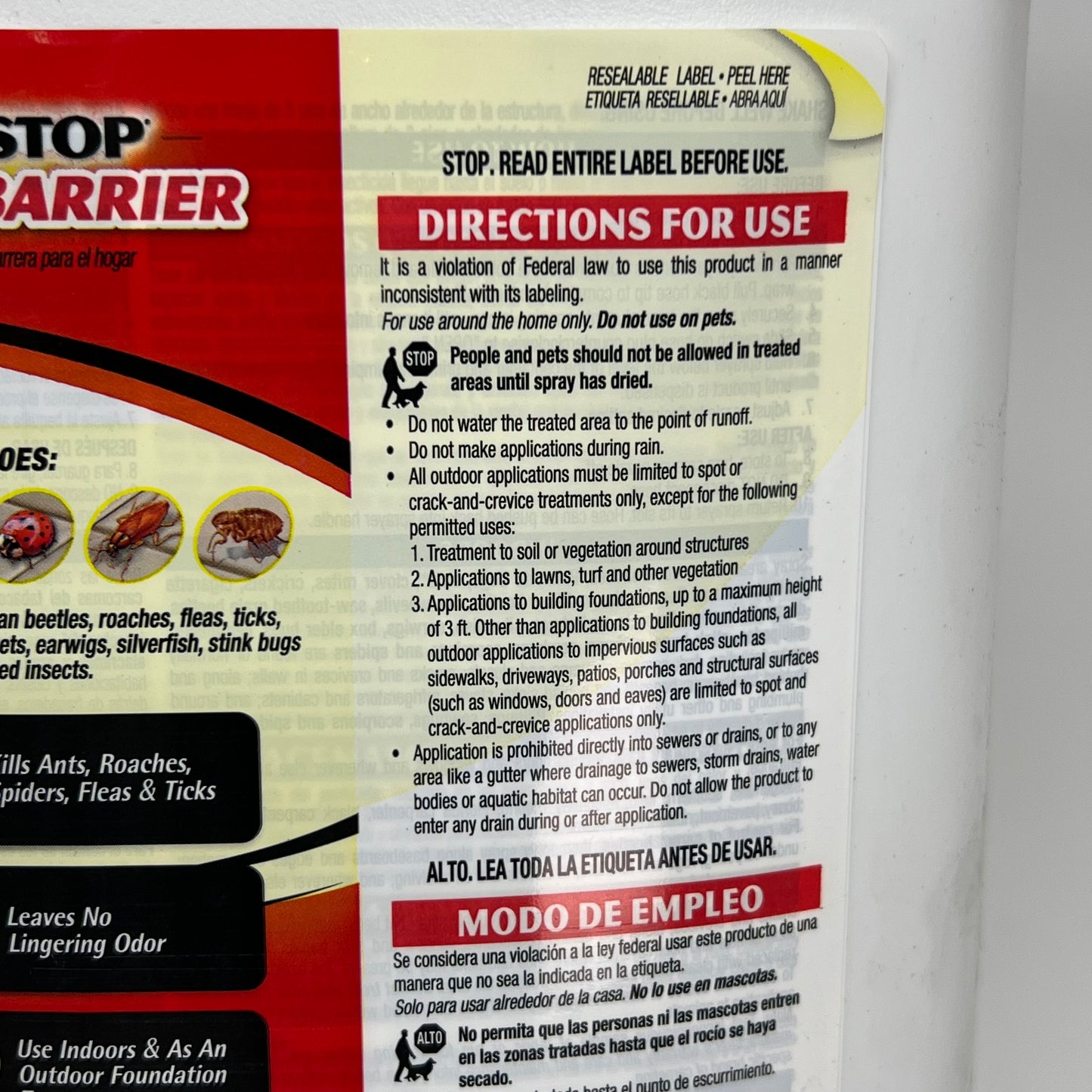 ZA@ SPECTRACIDE (2 PACK) Bug Stop Home Barrier Indoor & Outdoor  1 Gal HG-96098-1