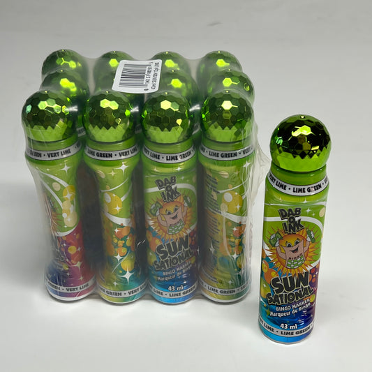 DAB O INK (12 PACK) Sunsational Bingo Marker Bright Ink 43ml/1.4 oz Lime C26