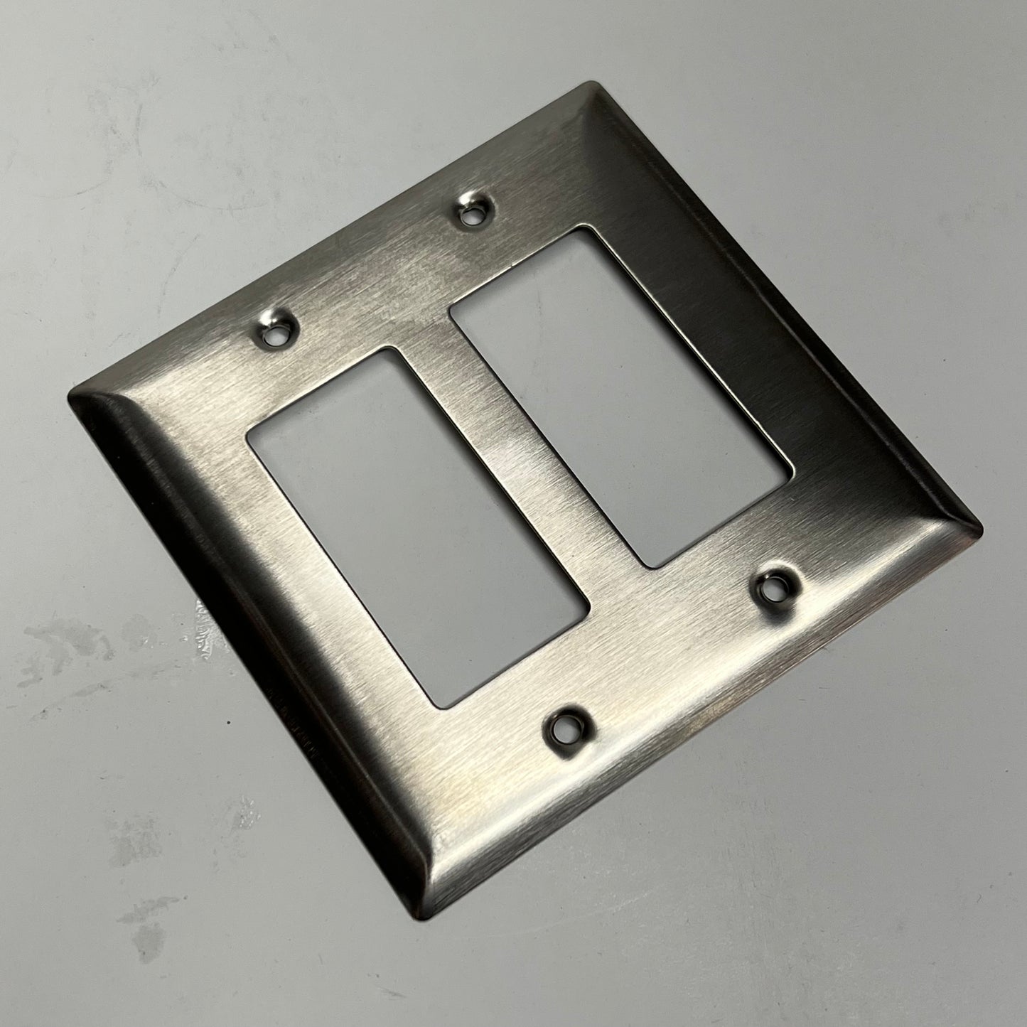 INFRATECH Duplex Stack Switch Dual Wall Plate & Gang Box 4.88x4.94x1.56" 144305