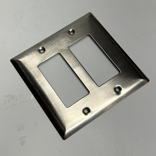 INFRATECH Duplex Stack Switch Dual Wall Plate & Gang Box 4.88x4.94x1.56" 144305